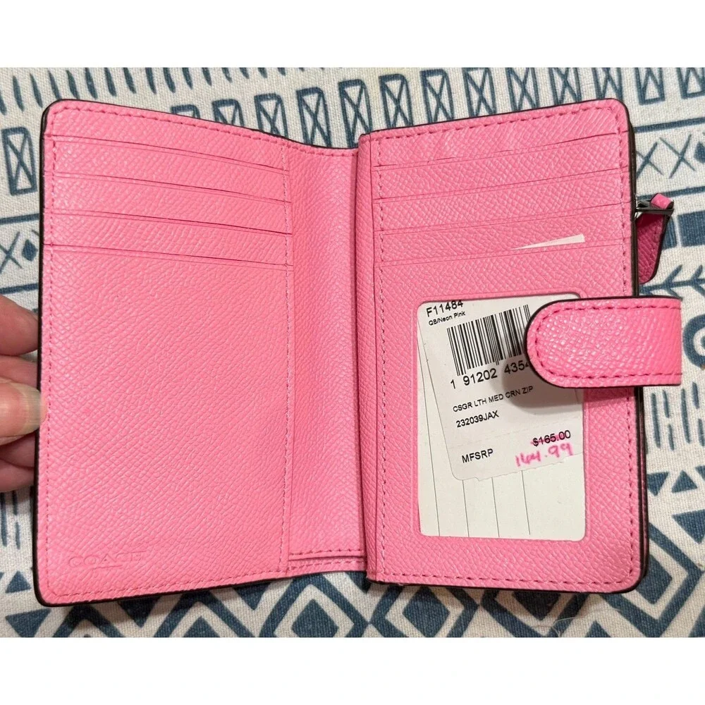 Coach crossgrain leather